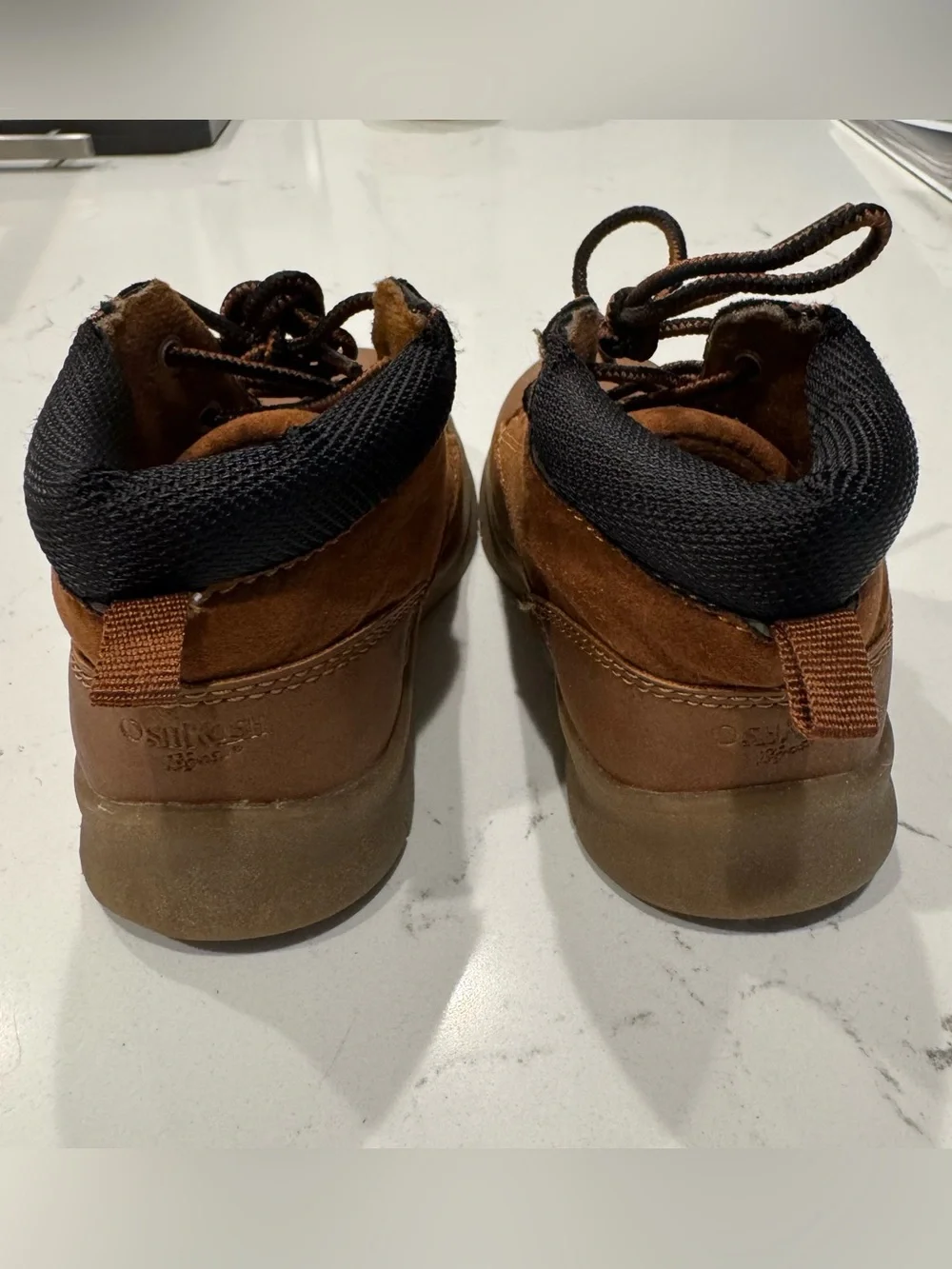 OshKosh Kids Brown Lace-Up Ankle Boots